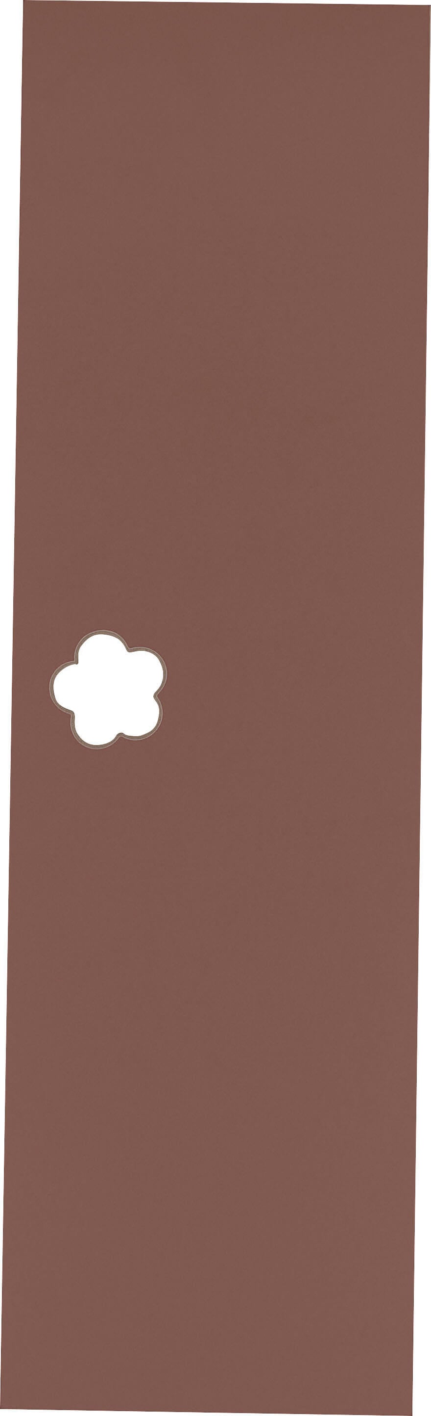 Tür für Garderobe Mariposa mit blumenförmigen Griffloch - braun