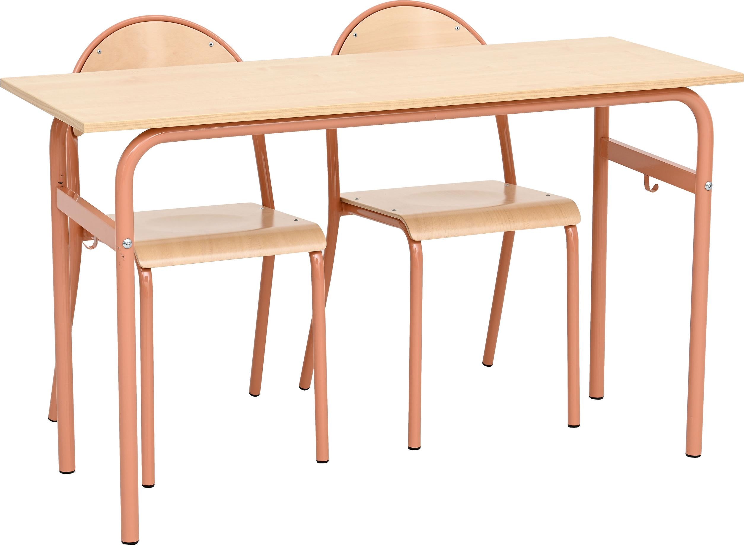 Set Doppeltisch Daniel 3XL – Doppeltisch mit Stühlen für Schüler