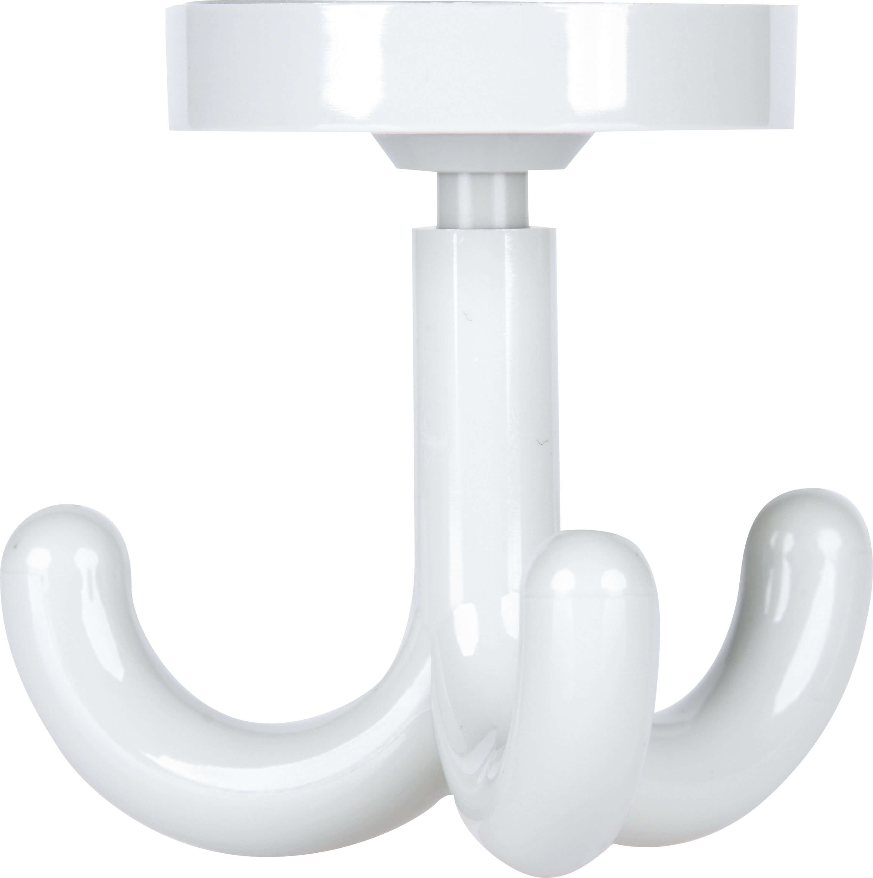 Dreifach-Haken aus Kunststoff grau