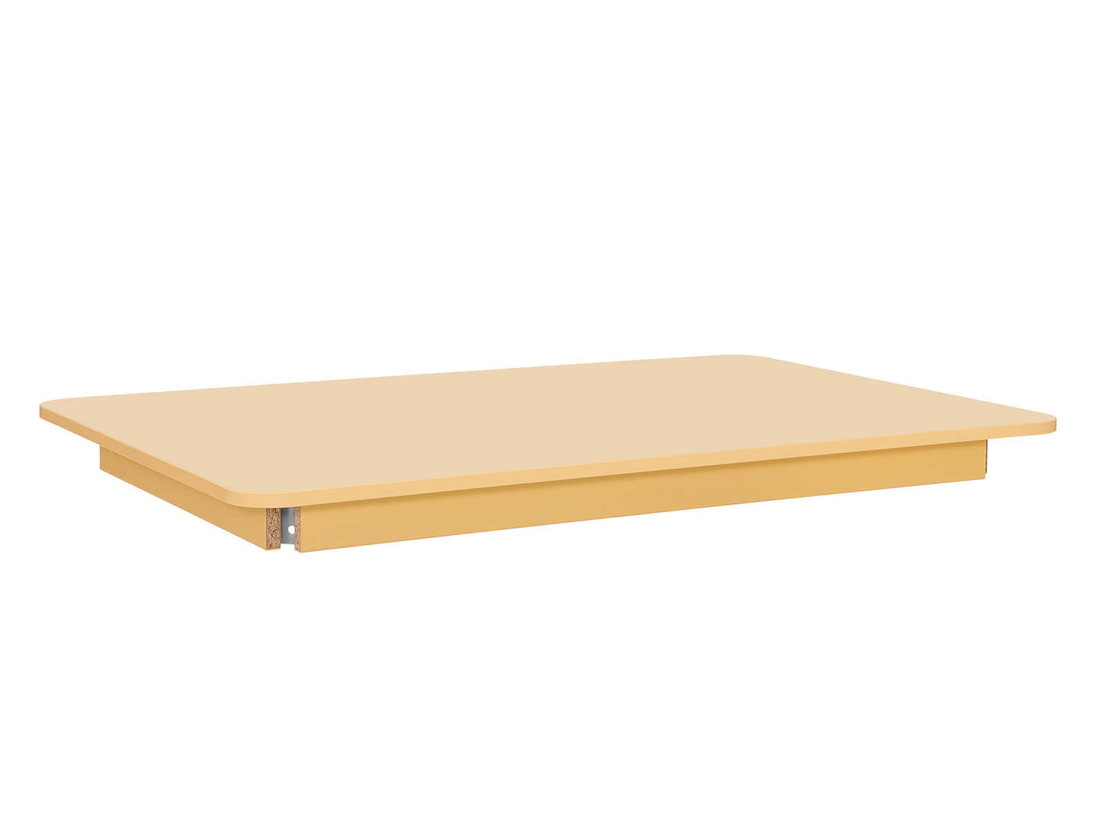 Plateau de table jaune - rectangle 124cm x 80cm