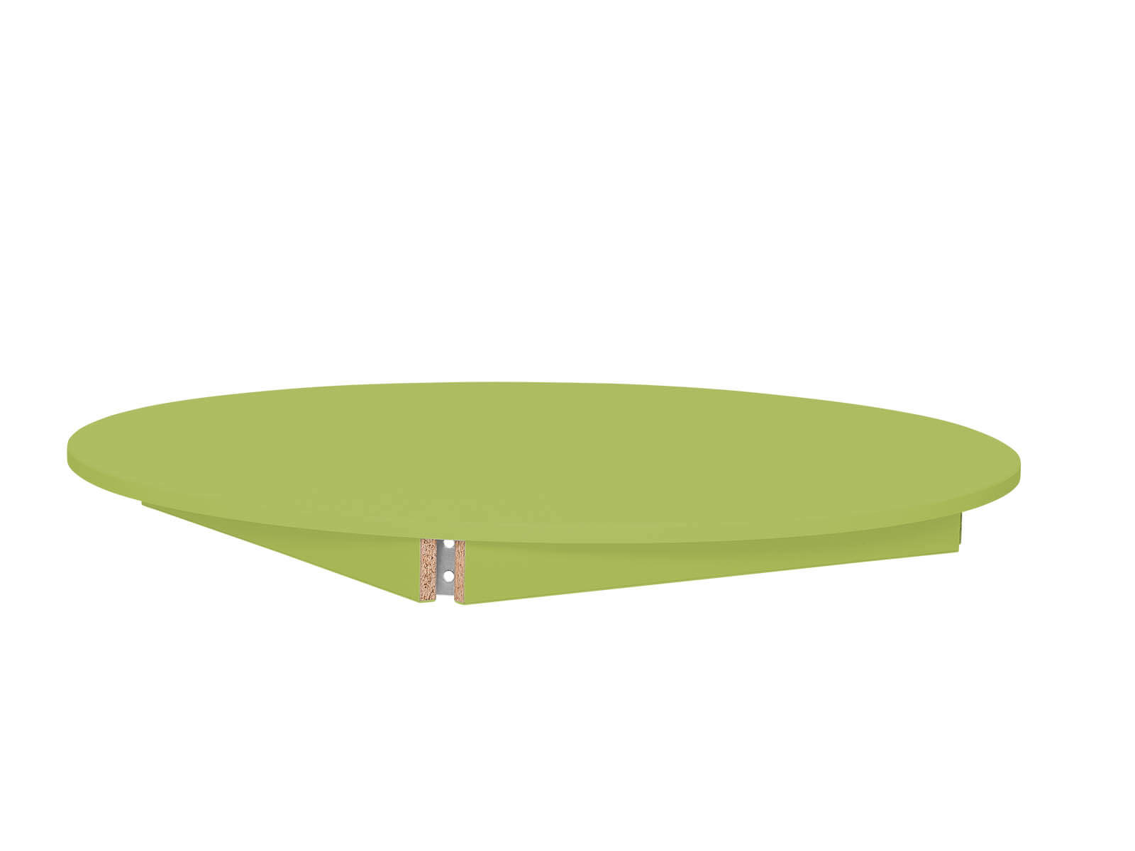 Plateau de table vert - cercle 100 cm dia.