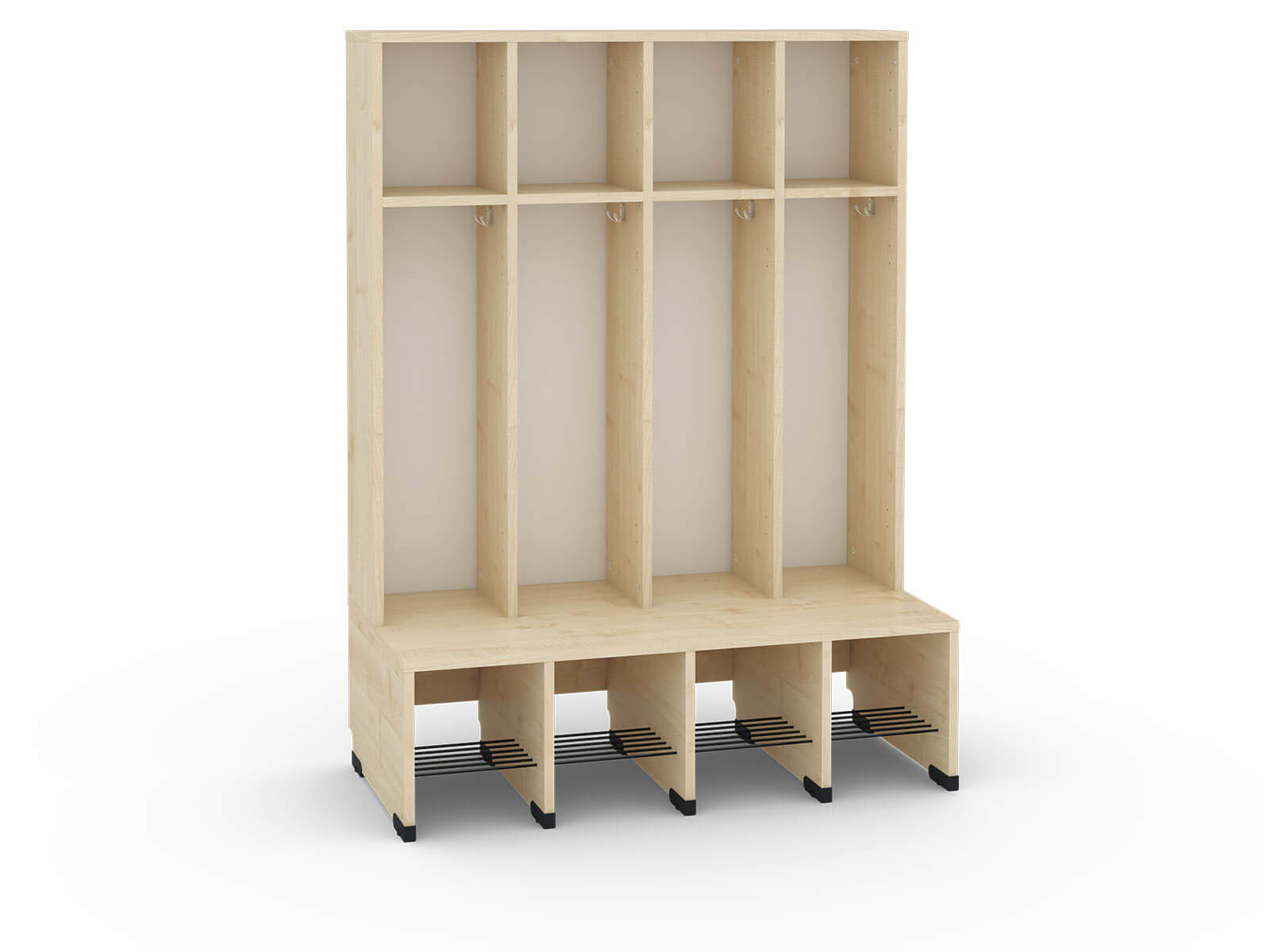 Vestiaire 4 crochets avec banc H=31cm série Bubble