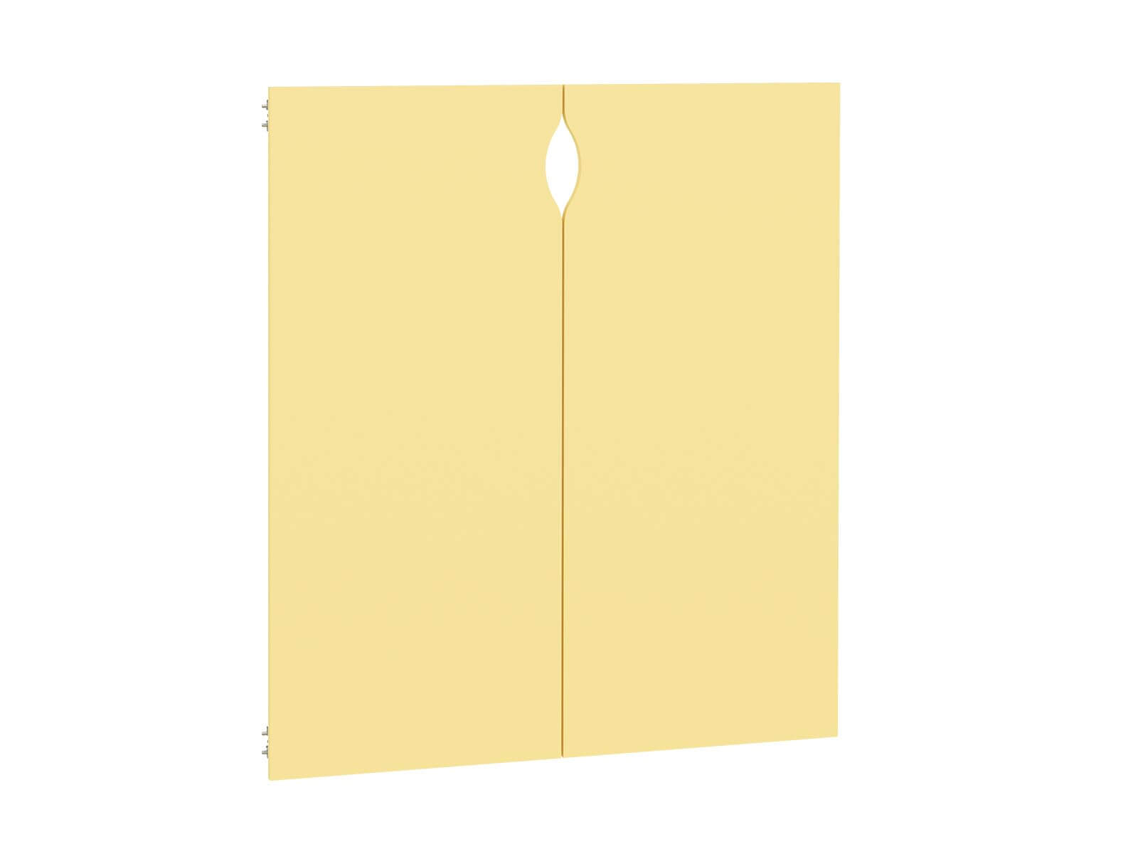Türen(links & rechts) 4 Regaleinheiten hoch, auch kompatibel für hohes Regal - gelb pastell - Feria-Serie