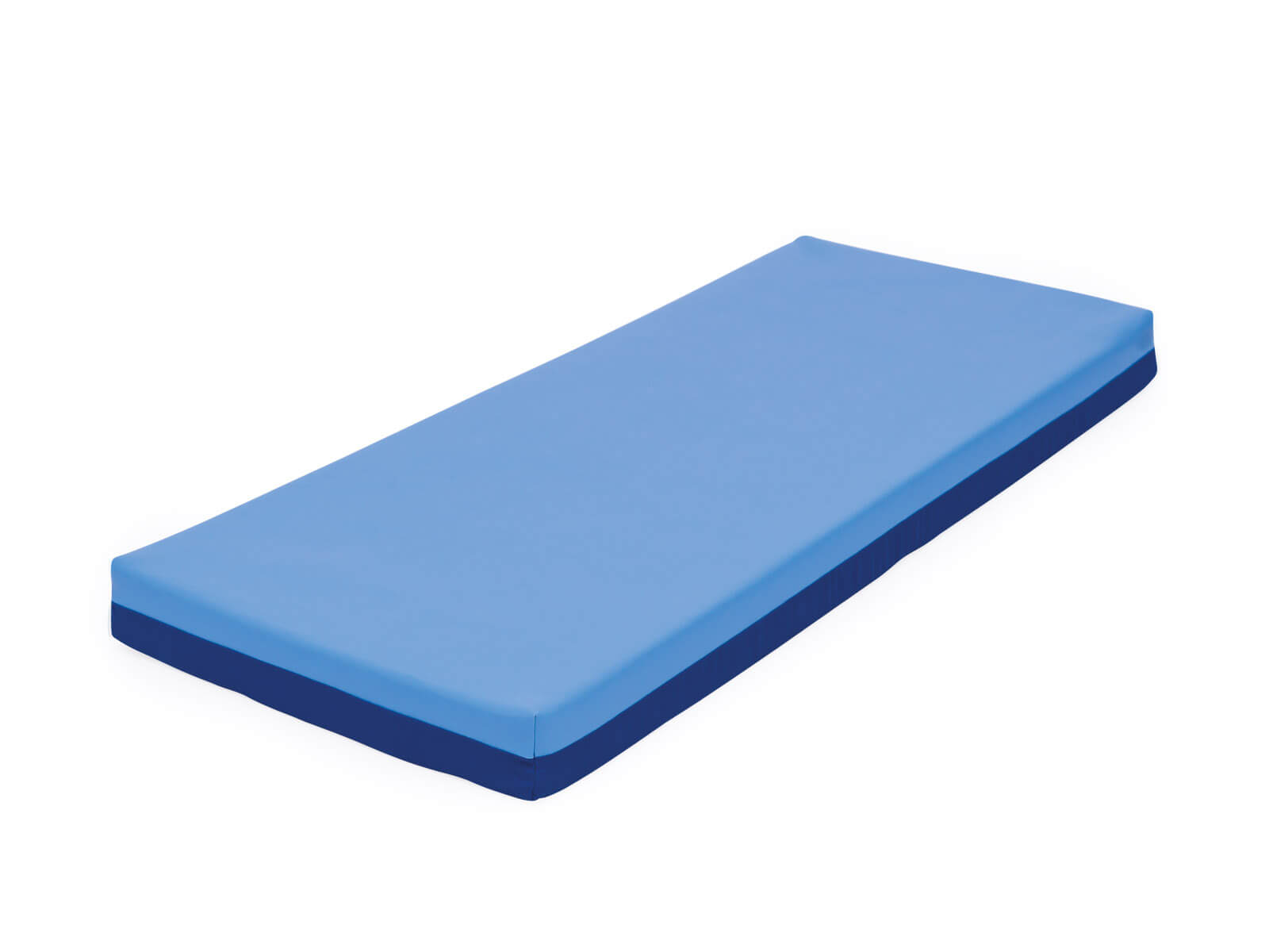 Liegepolster 120x55cm, hellblau/blau.