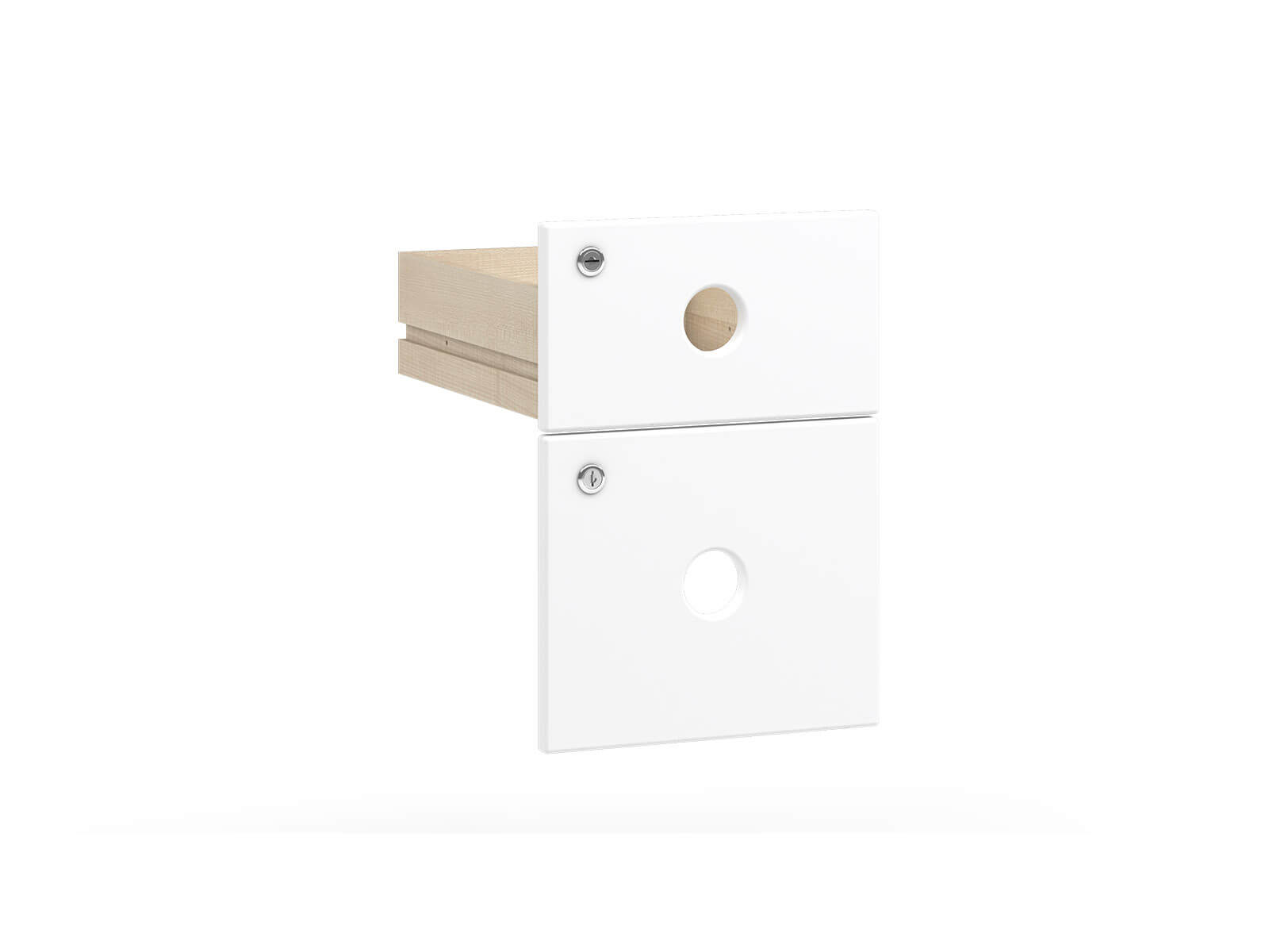 Porte et tiroir pour bureau blanc, MDF - série Feria