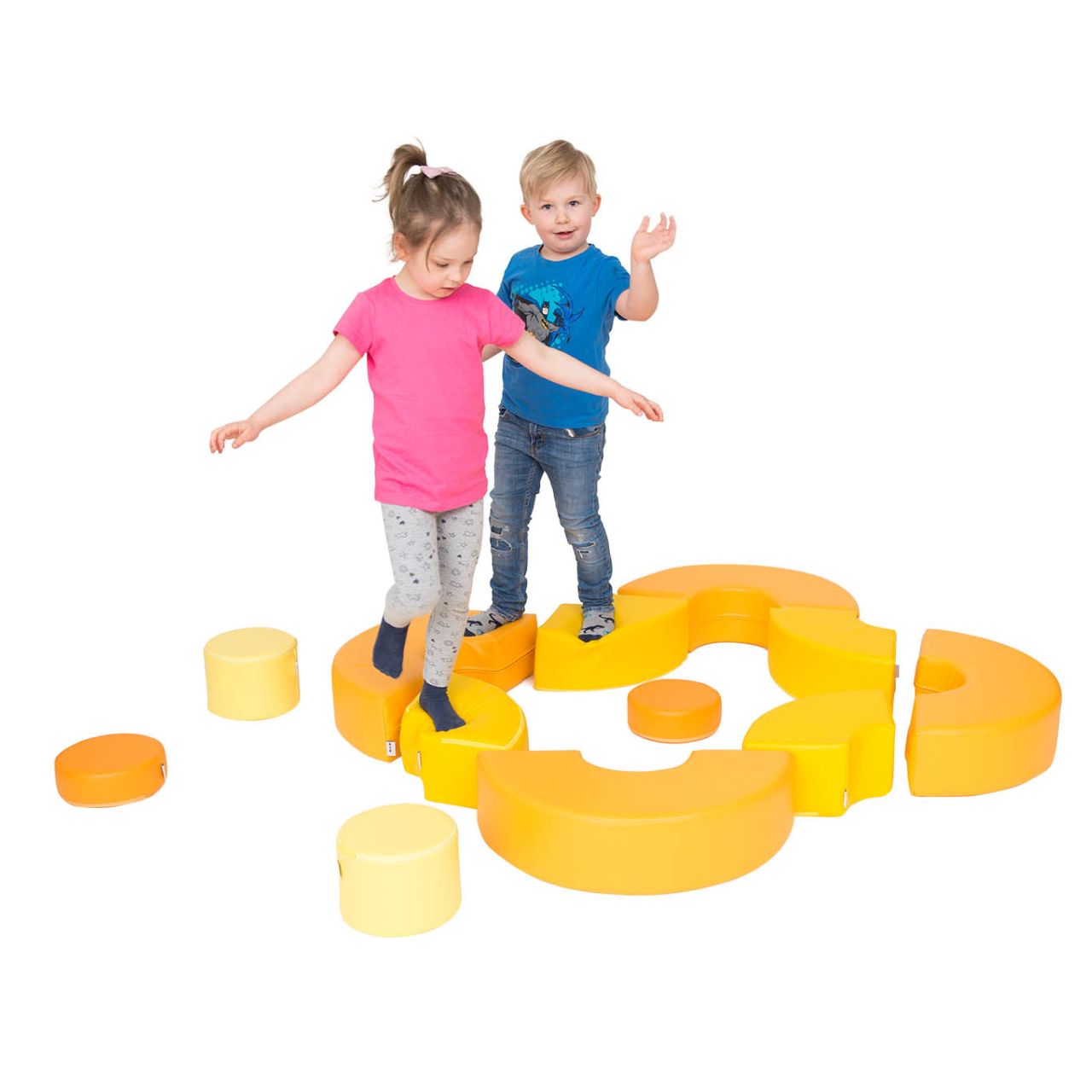 Mini blocs de construction en mousse Pomelo en ensemble de 12 pièces.