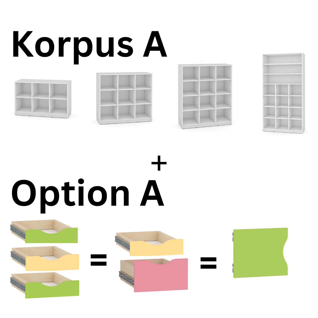 Konfigurierbare Schränke Türen/Schubladen/Container - FERIA-Serie