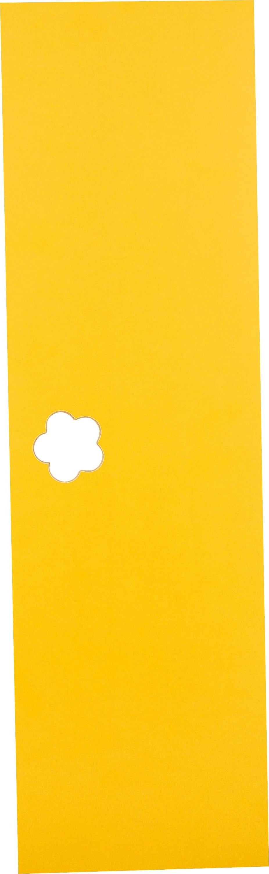 Tür für Garderobe Mariposa mit blumenförmigen Griffloch - gelb