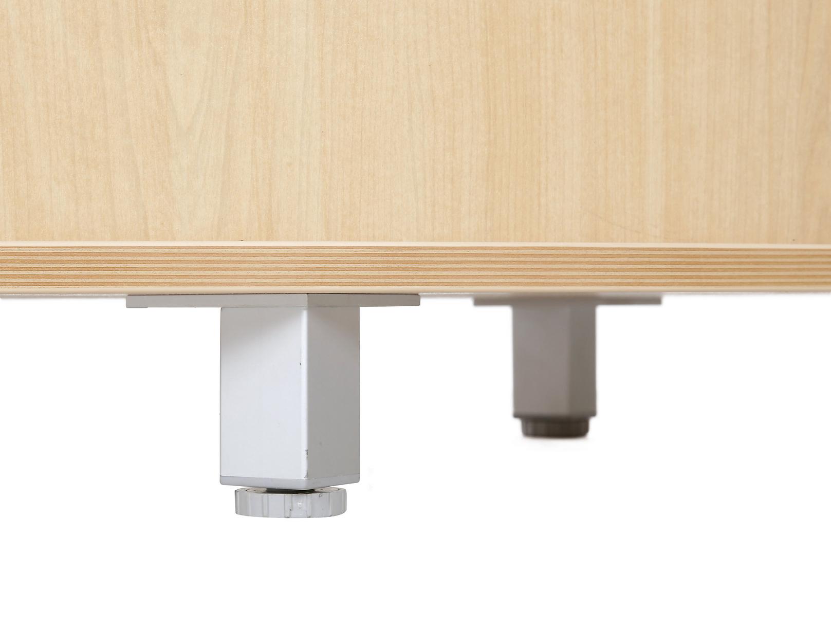 Höhenverstellbare Füße der Flexi Empfangstheke für Rezeption.