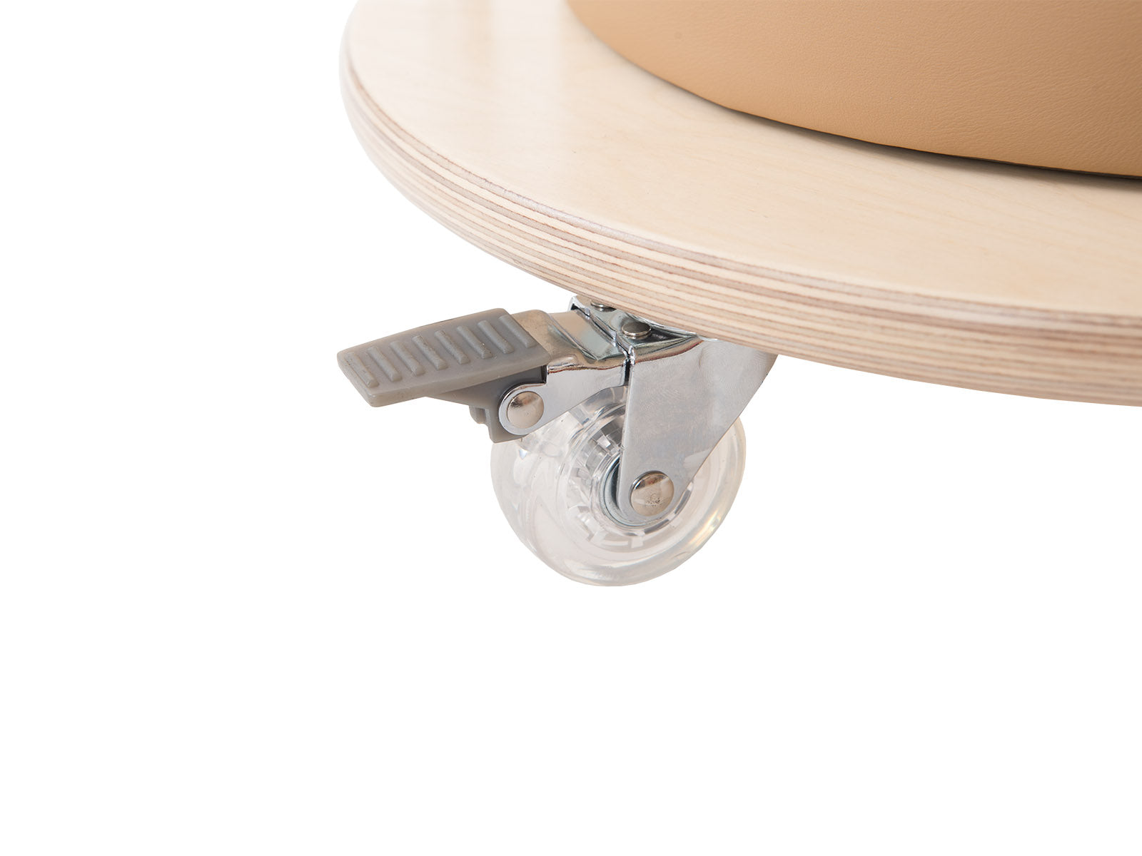 Coussin d'assise rond (diamètre : 30 x hauteur : 8 cm) en simili cuir avec un cadre pour le rangement - différents coloris