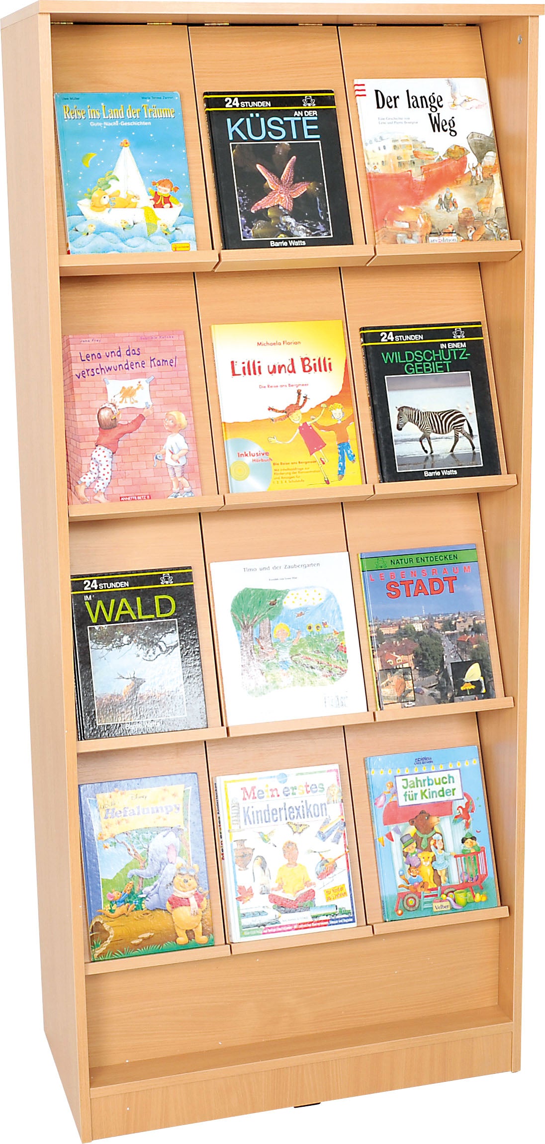 EXPO Zeitschriftenregal Detailansicht - Produkt wird im Kindergarten oder Schule genutzt.