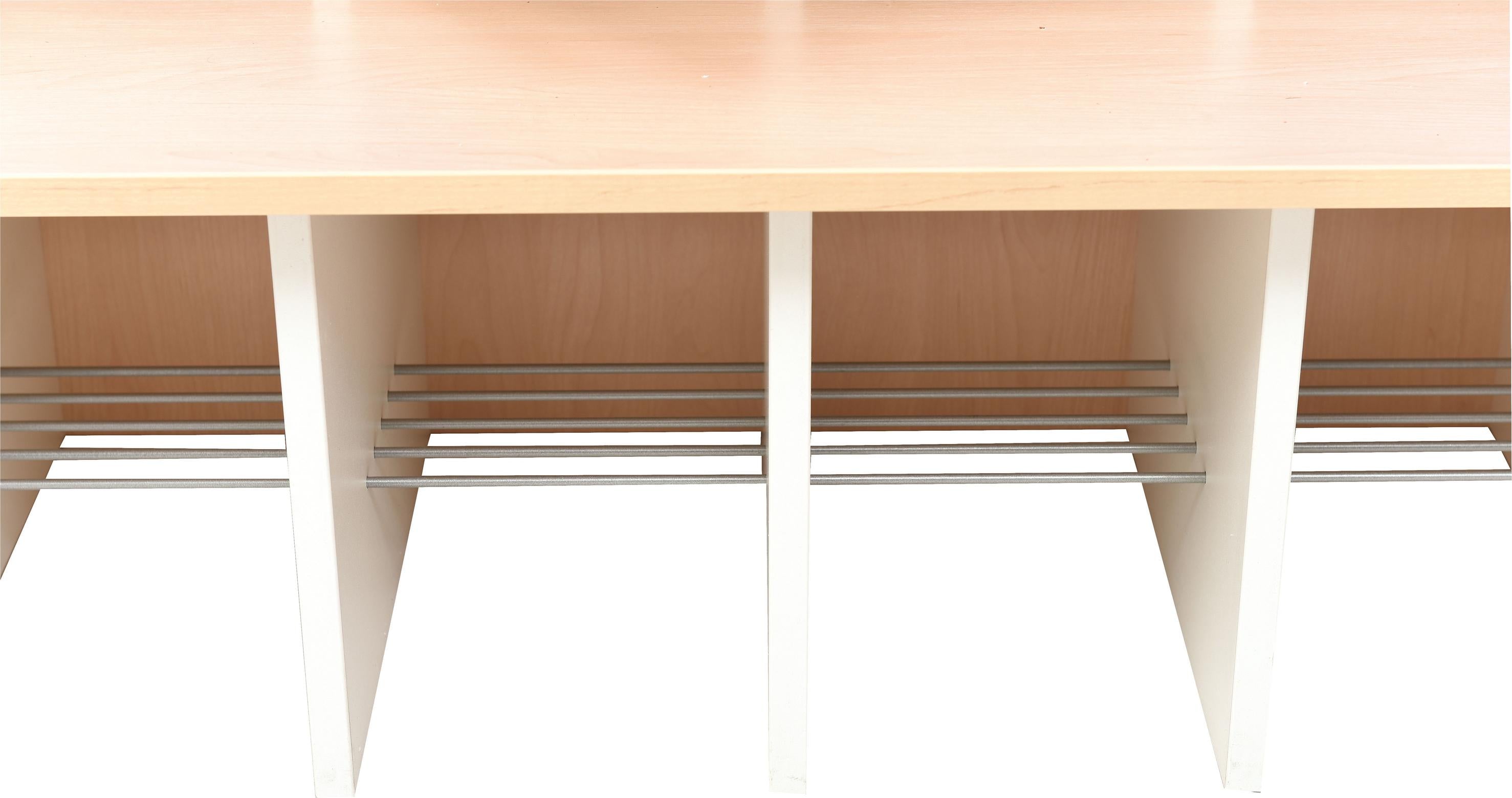 Garderobe Chamäleon 6 leise schließend Ahorn Jylland Blau-Grau-Töne B