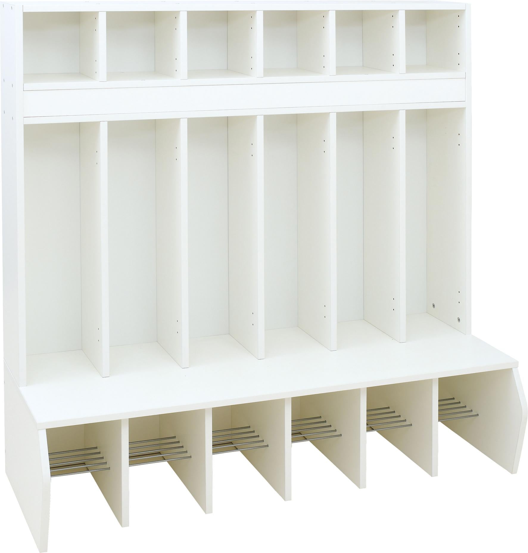 Garderobe Chamäleon - 6 | weiß für Kindergarten und Schule