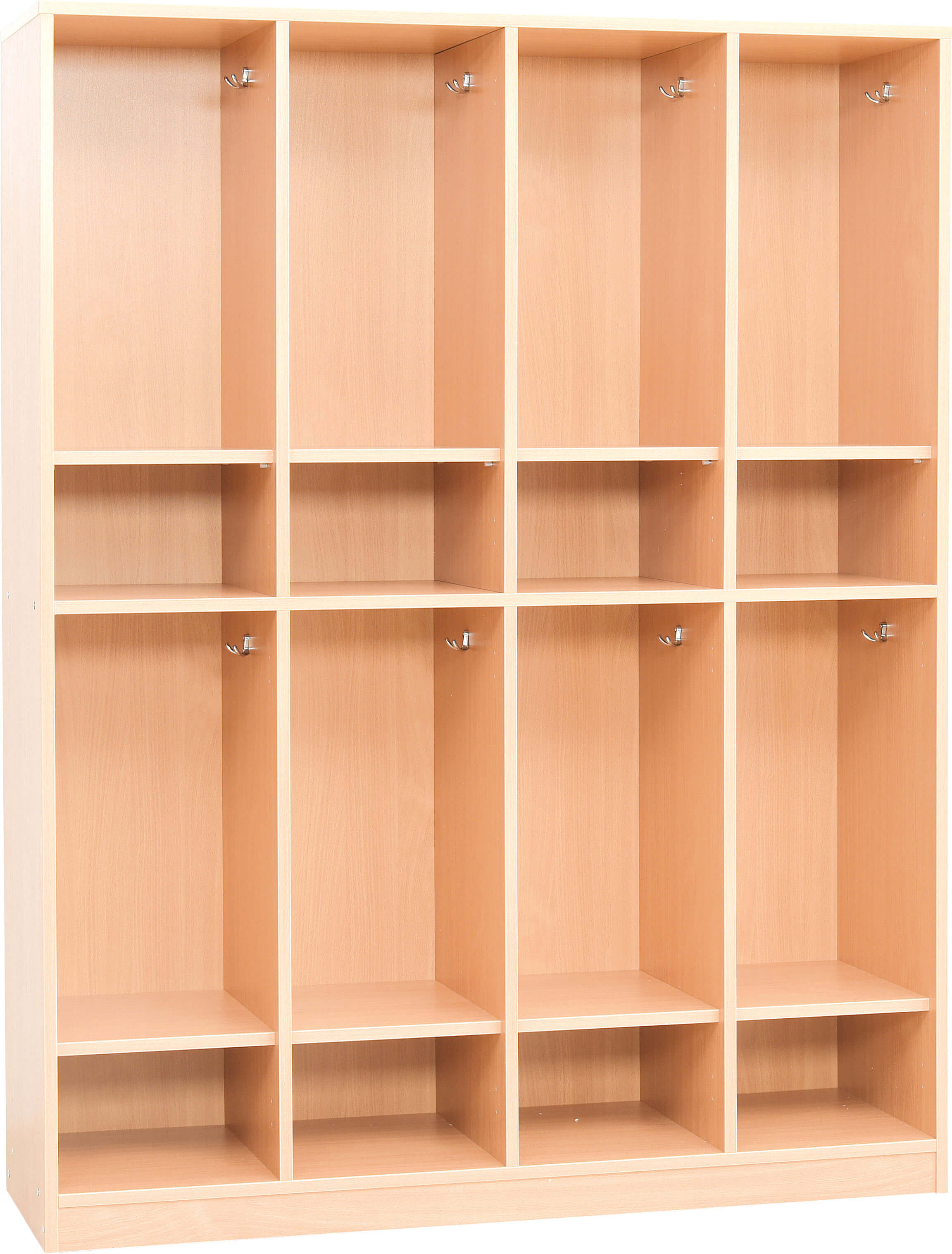 Garderobe Rainbow 2-8 Einheiten, optional mit Türen, 12 versch. Farben, versch. Höhen/Breiten. Geeignet für Kita, Kindergarten und Schule.