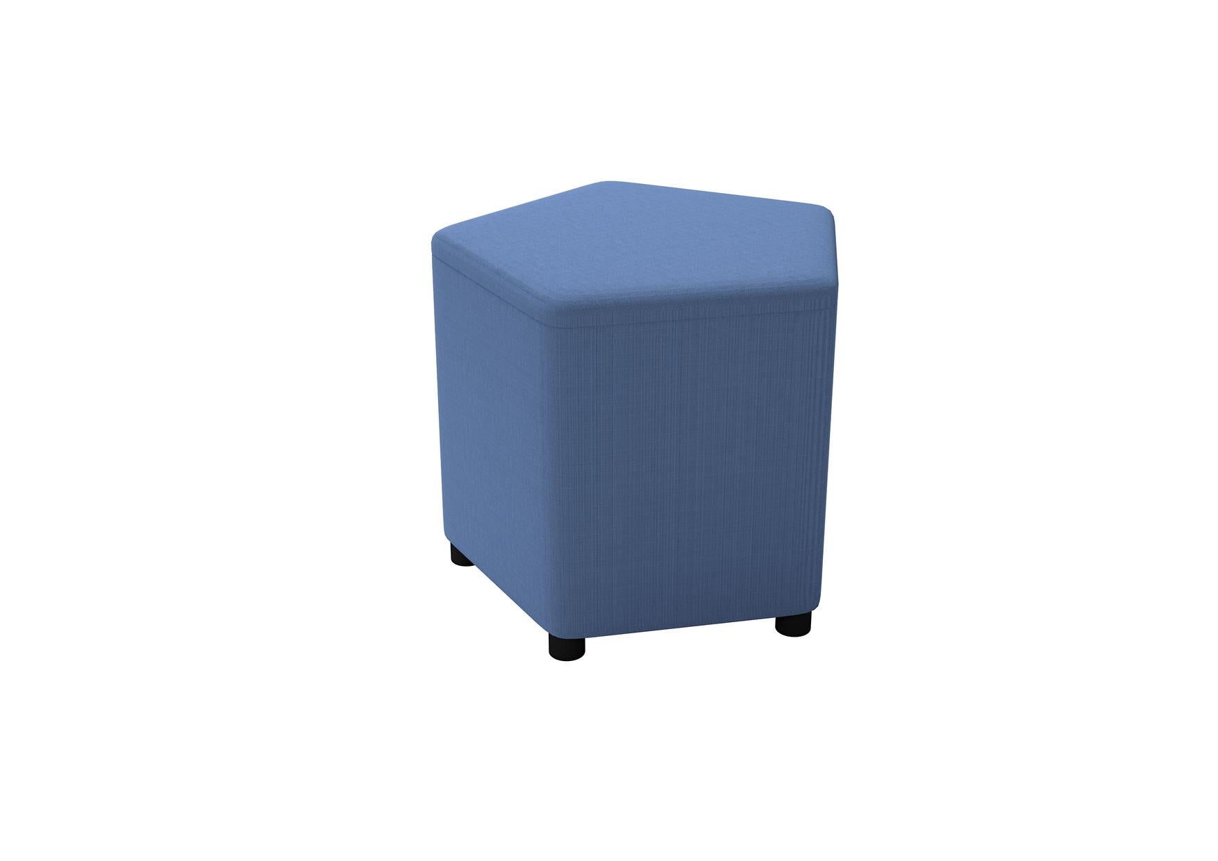 Inflamea Hocker pentagonal H42cm, blauer Sitzhocker pentagonal H42cm