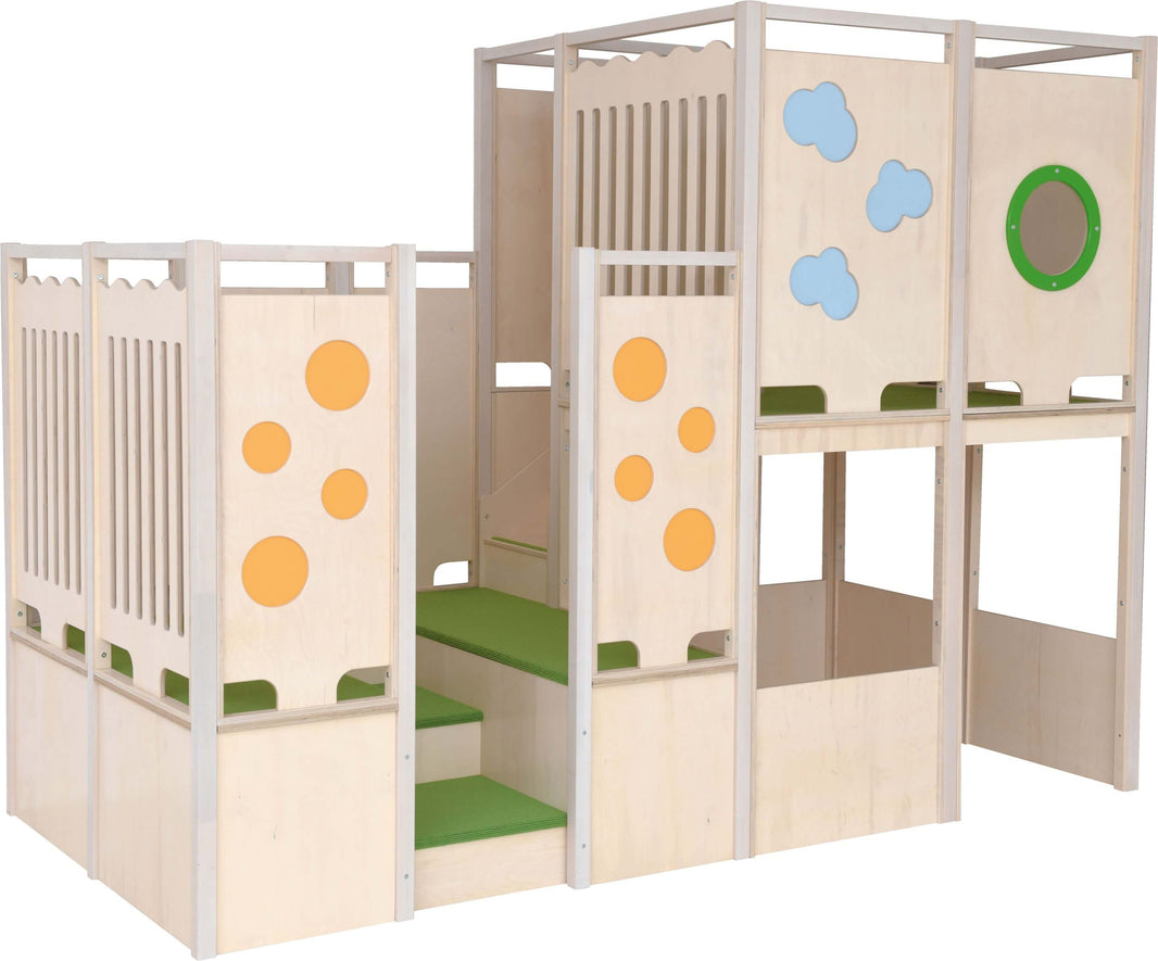 Kindergarten Hochebene Podeste & Spielburgen für die Kita & Krippe