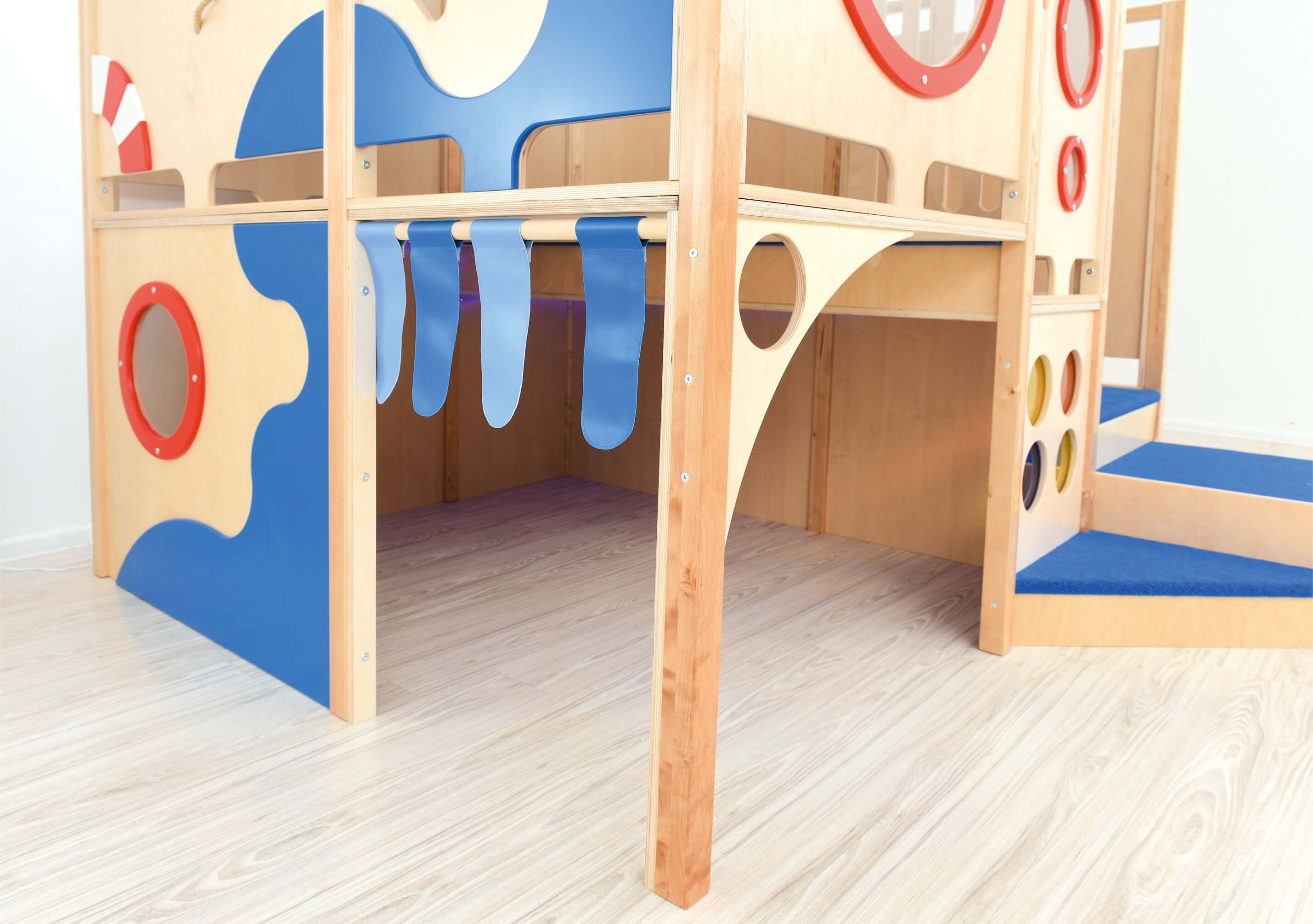 Kindergarten Spielburg Neptun Ansicht untere Ebene im Gruppenraum