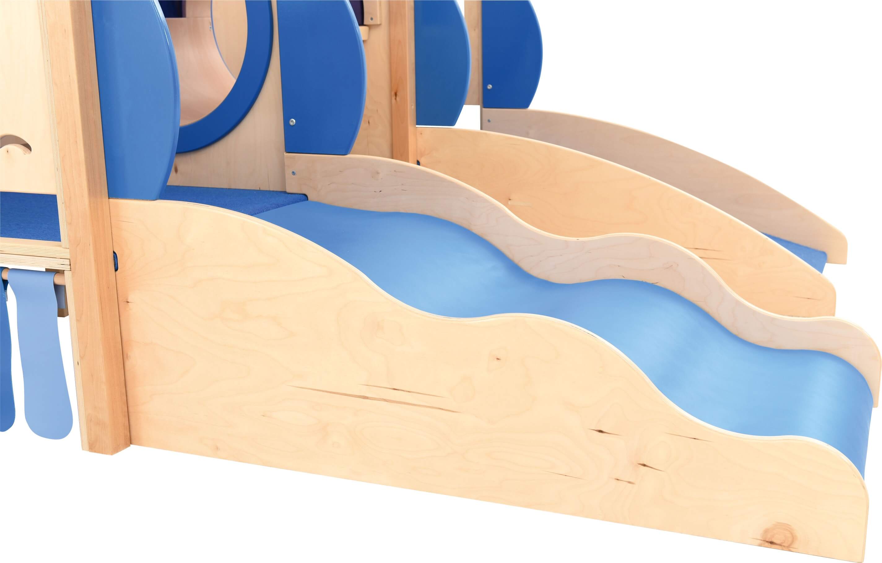 Kindergarten und Krippen Spielpodest U-Boot 2 Detailansicht Rutsche