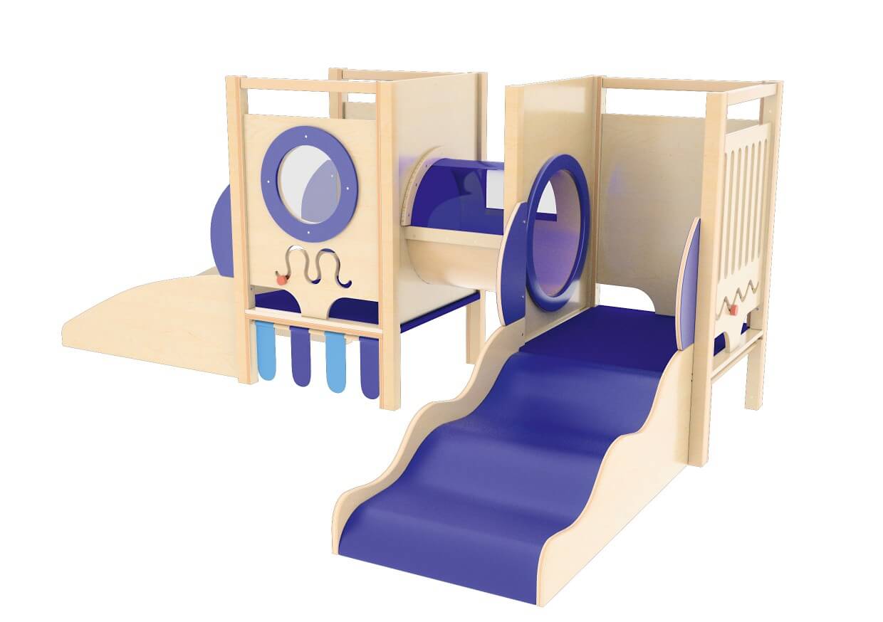 Kindergarten und Krippen Spielpodest U-Boot 3 von vorne rechts