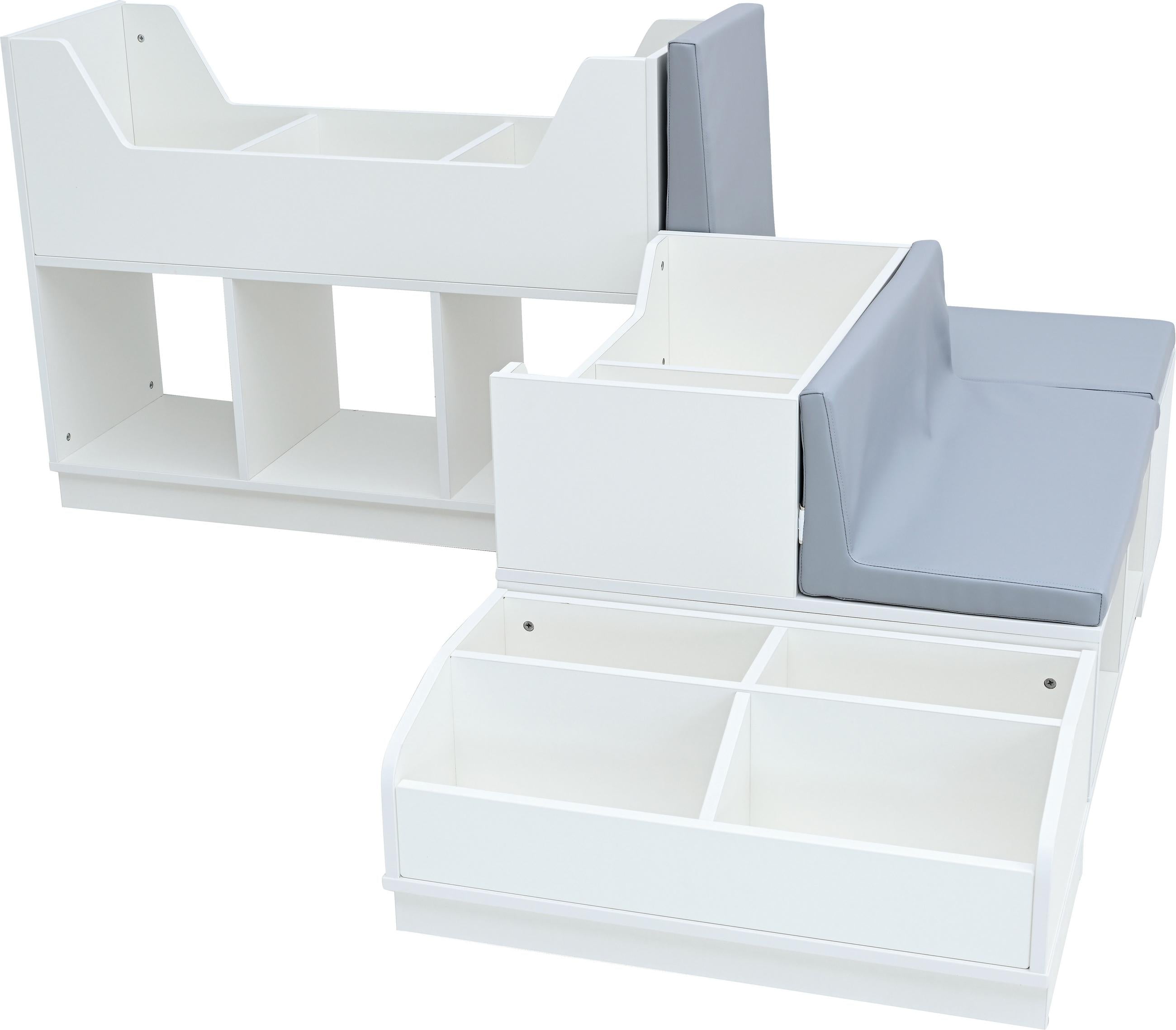 Quadro-Leseecke: Stilvolle Bücherbank für gemütliche Leseecken. - Produkt wird im Kindergarten oder Schule genutzt.