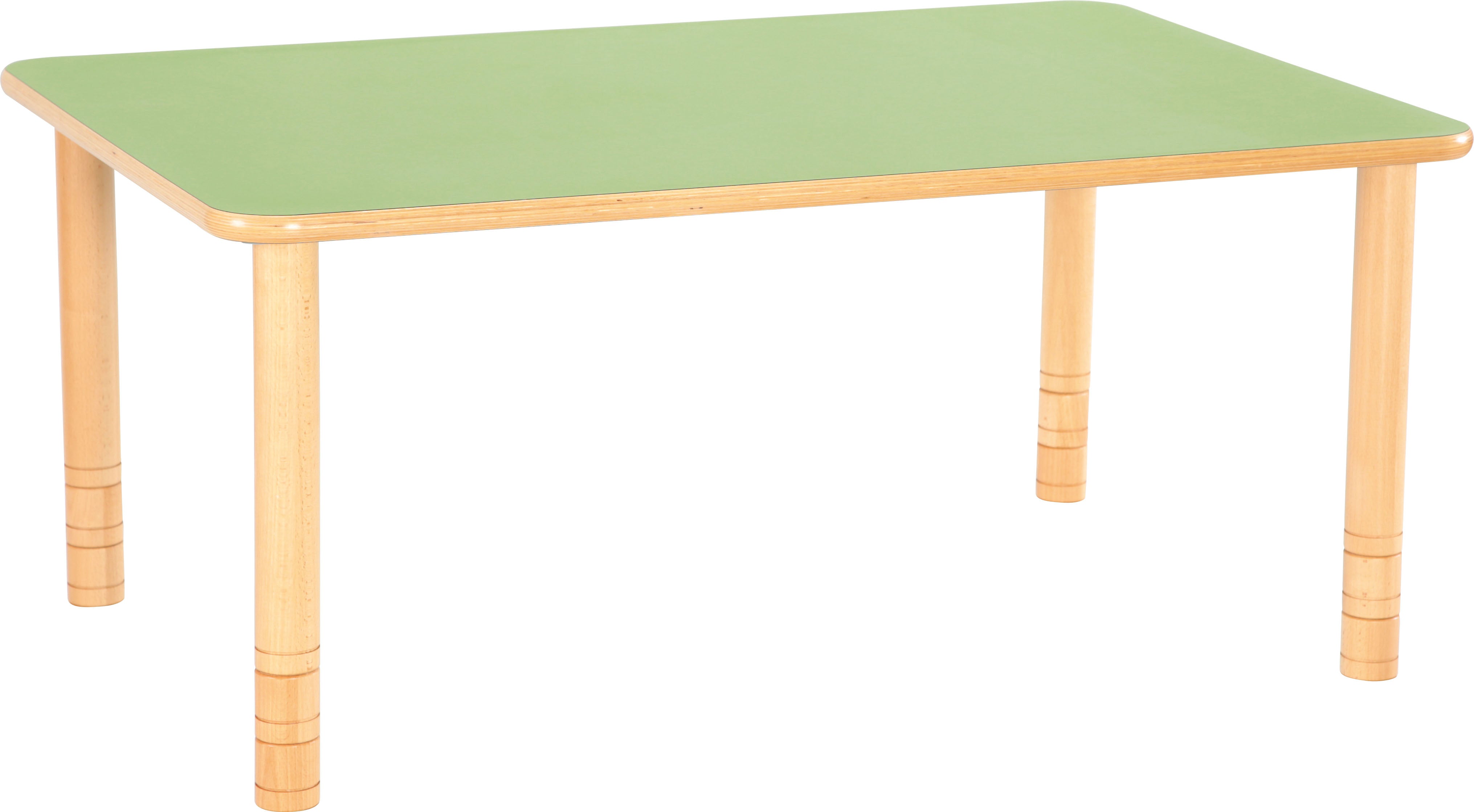 Rechteckiger Tisch für Kindergarten und Krippe grün
