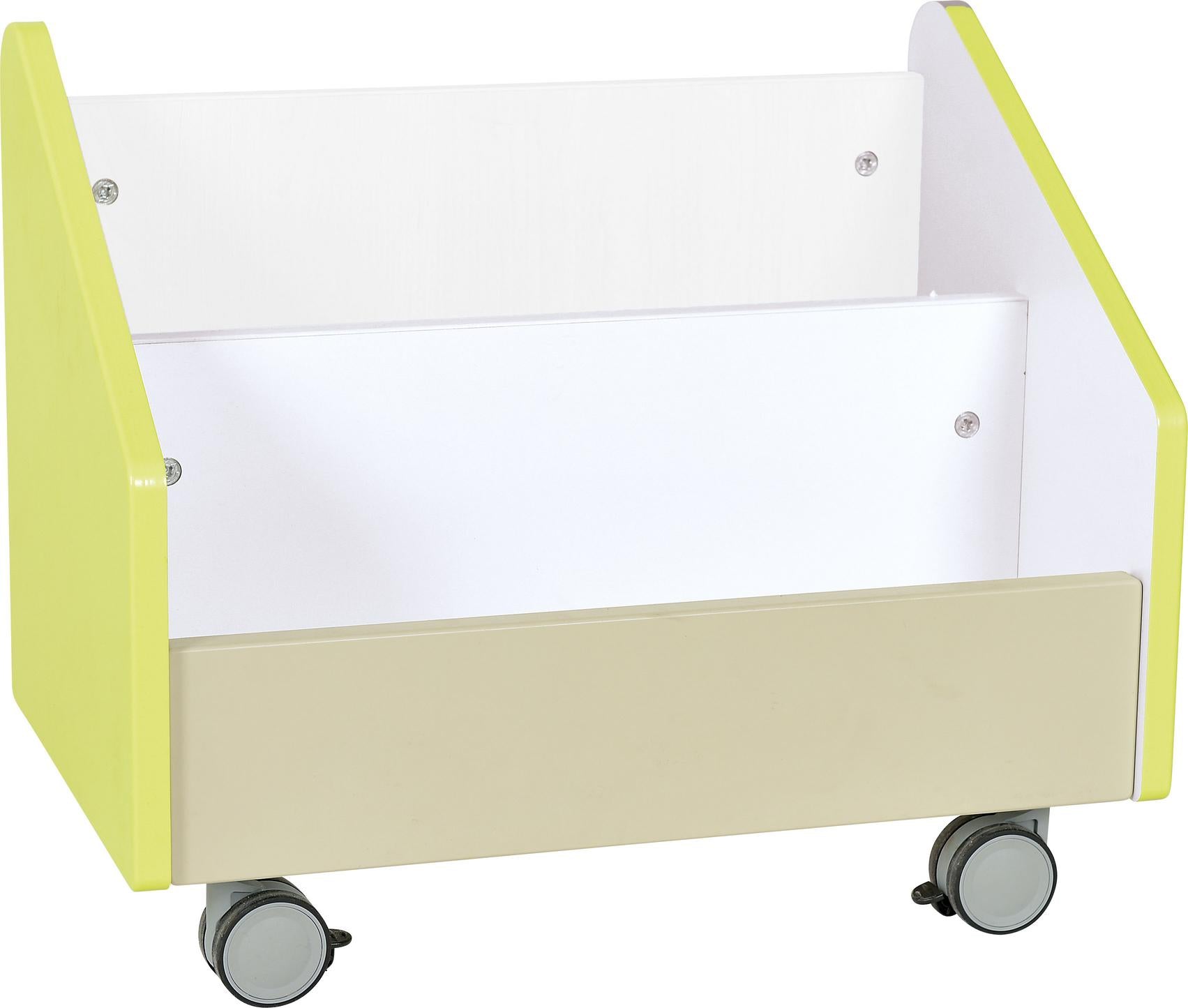 Rollbehälter für Bücher – Quadro XL in verschiedenen Farben - Produkt wird im Kindergarten oder Schule genutzt.