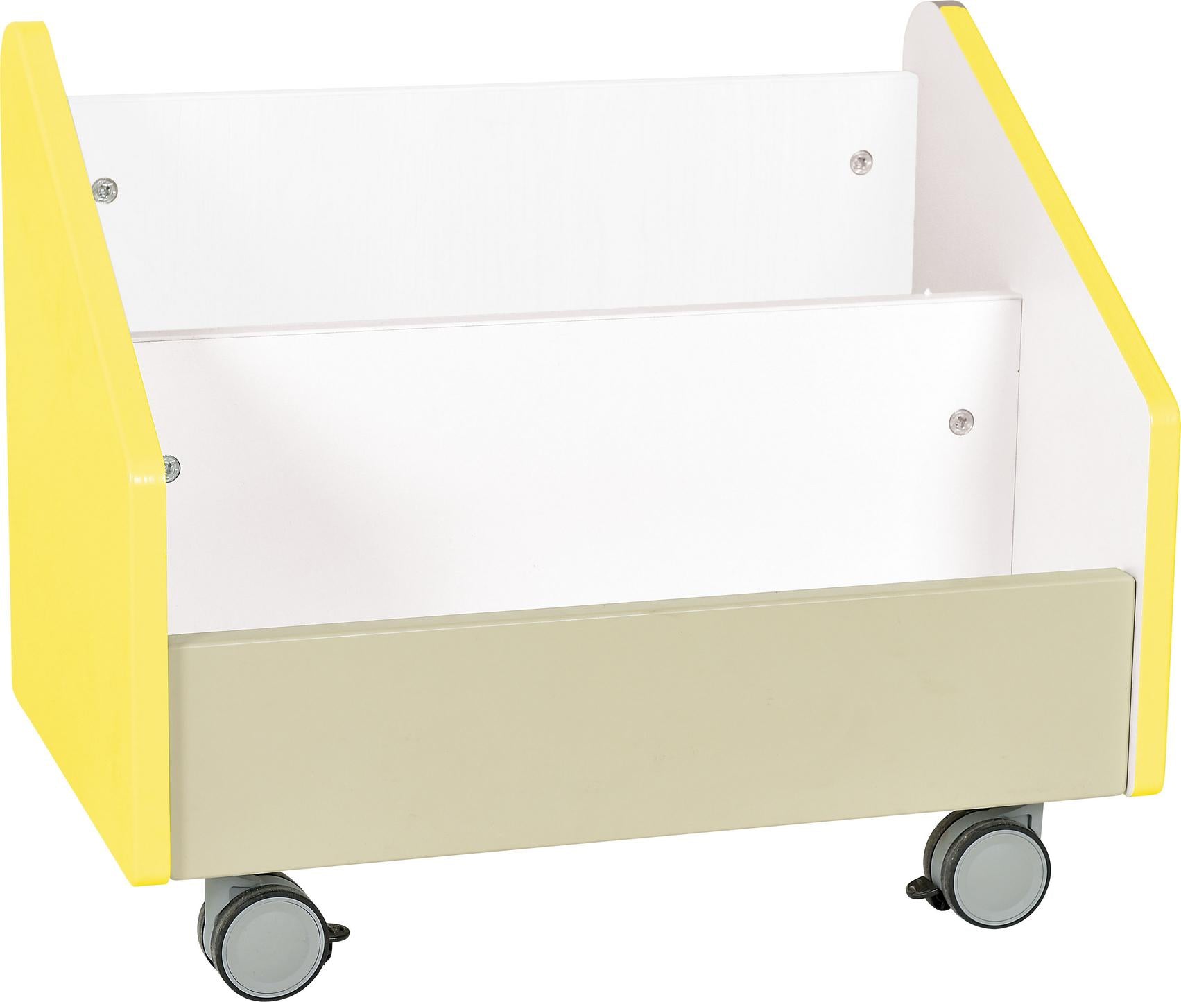 Rollbehälter für Bücher – Quadro XL in verschiedenen Farben. - Produkt wird im Kindergarten oder Schule genutzt.