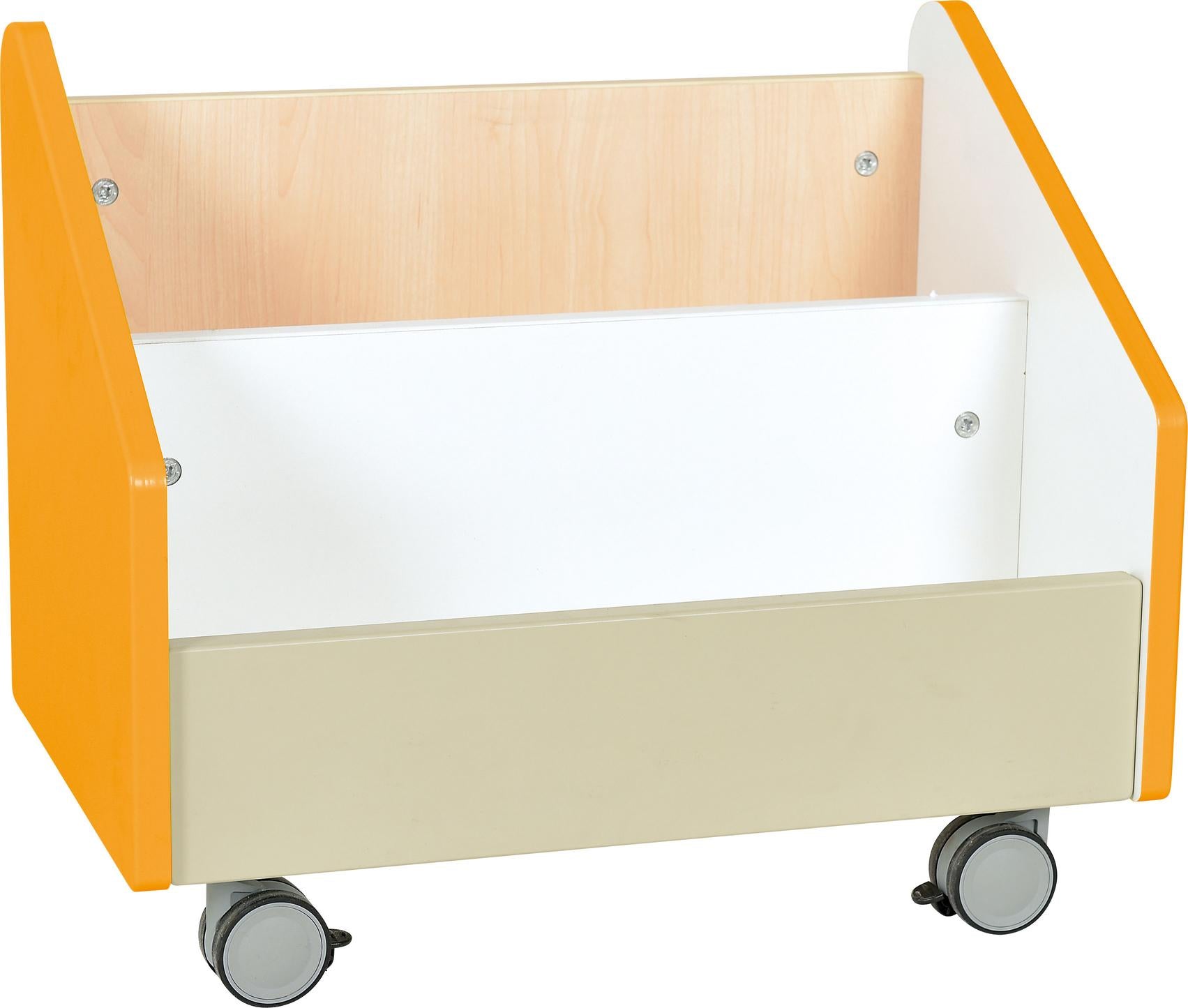 Rollbehälter für Bücher – Quadro XL in verschiedenen Farben. - Produkt wird im Kindergarten oder Schule genutzt.