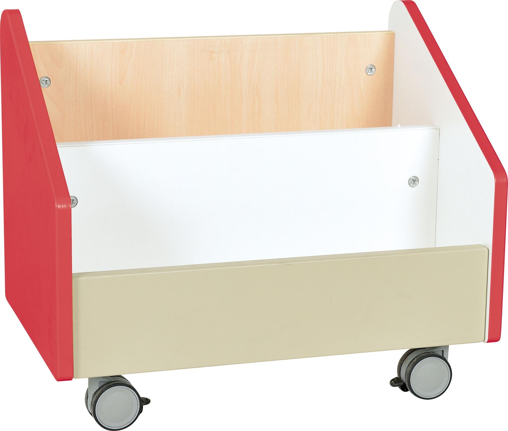 Rollbehälter für Bücher – Quadro XL in verschiedenen Farben. - Produkt wird im Kindergarten oder Schule genutzt.