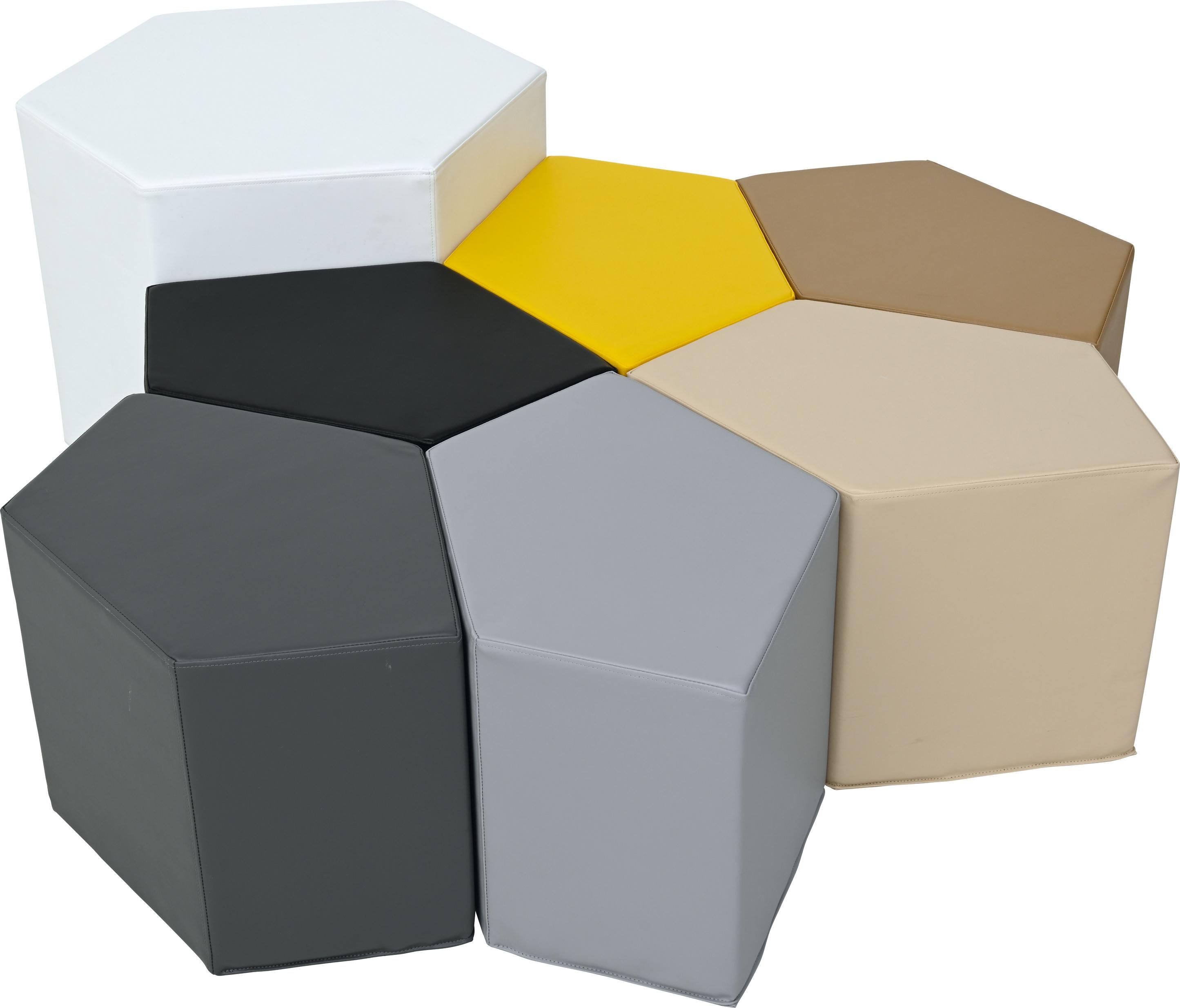 Schaumstoff-Sitzgruppe Loris 2 – bunte Hocker, Sitzhöhe 38cm
