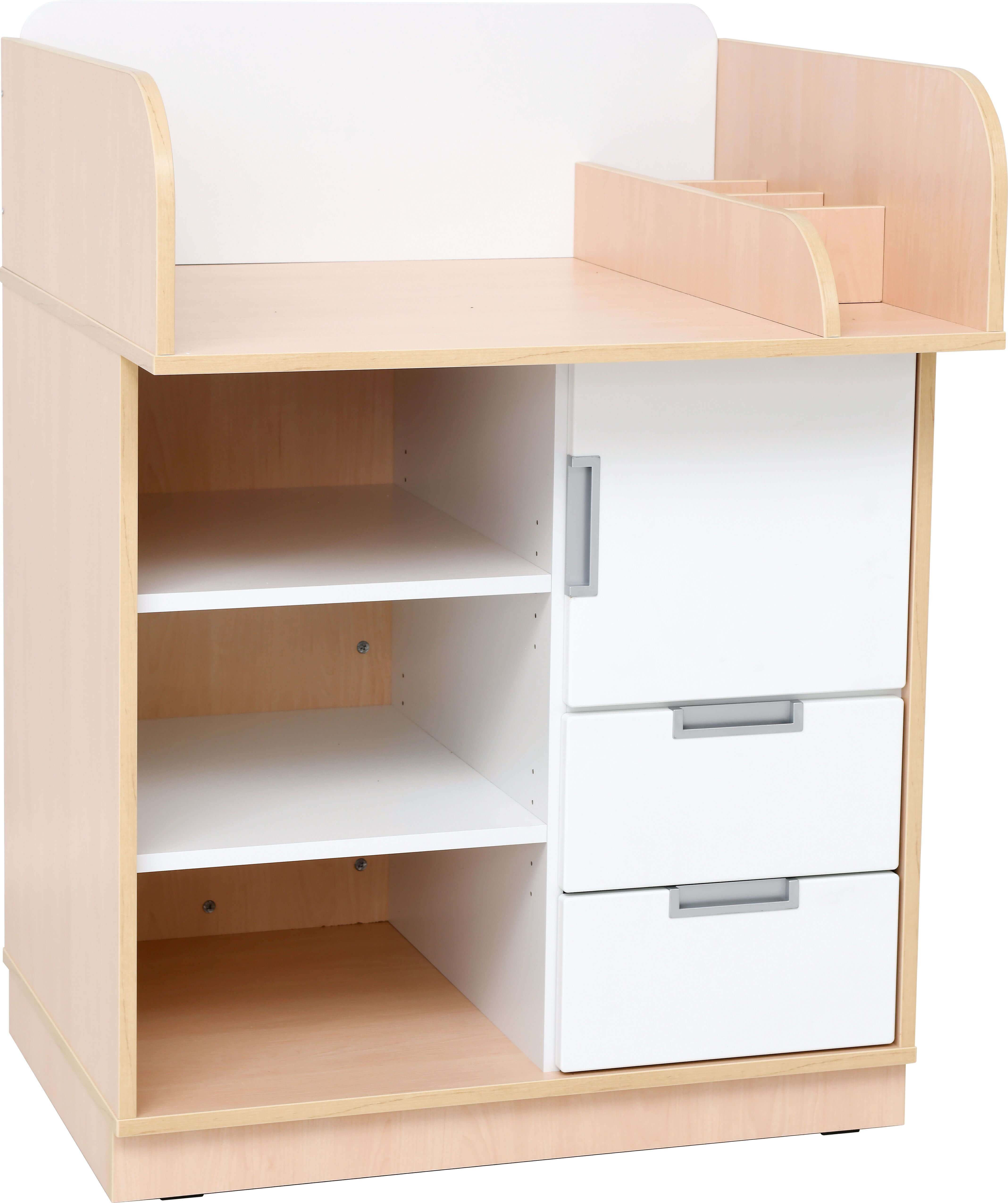 Wickelkommode Quadro, versch. Farben u. Dekore. Geeignet für die Krippe, Kita & Kindergarten.