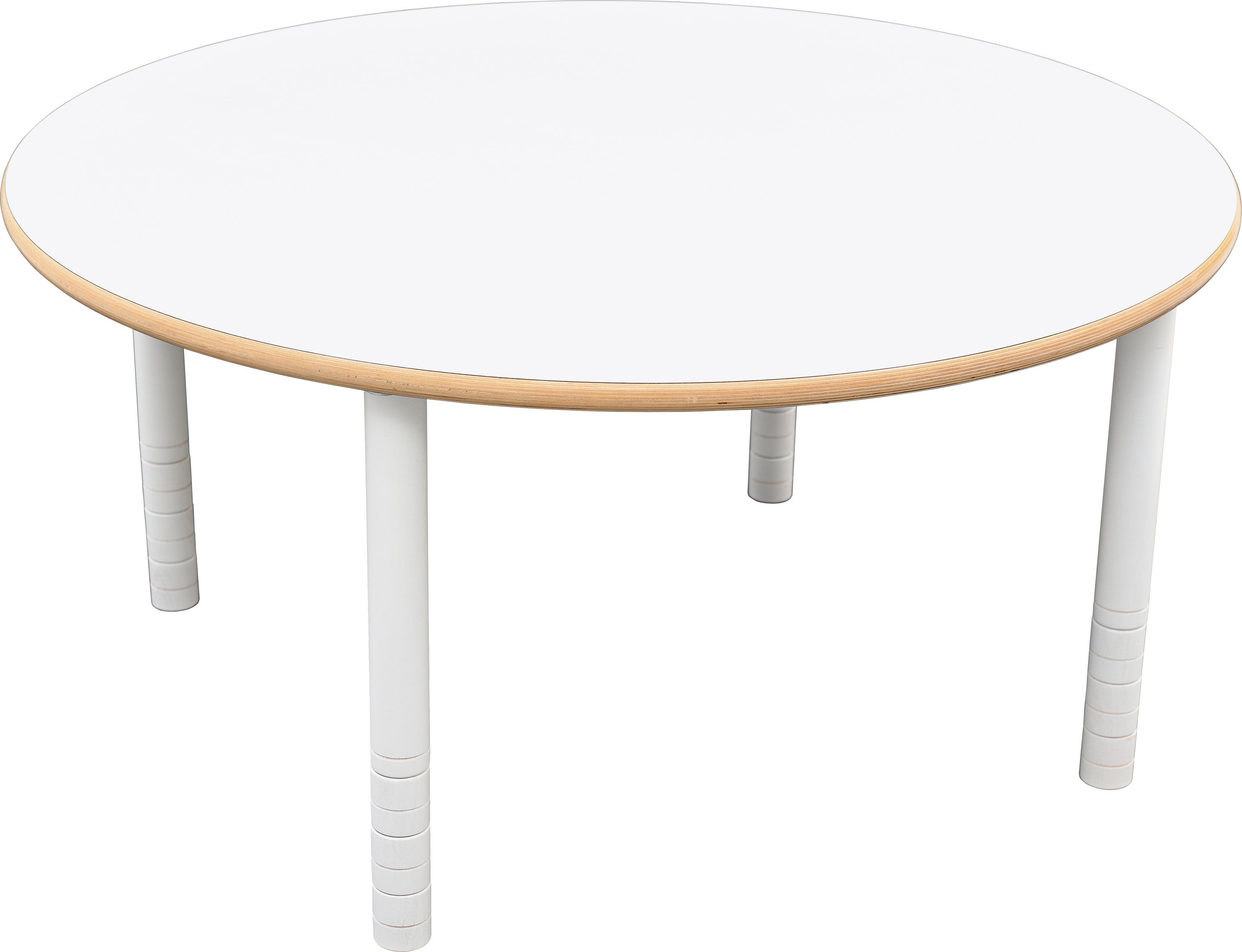 runder Tisch in für Kindergarten Krippe und Schule weiß