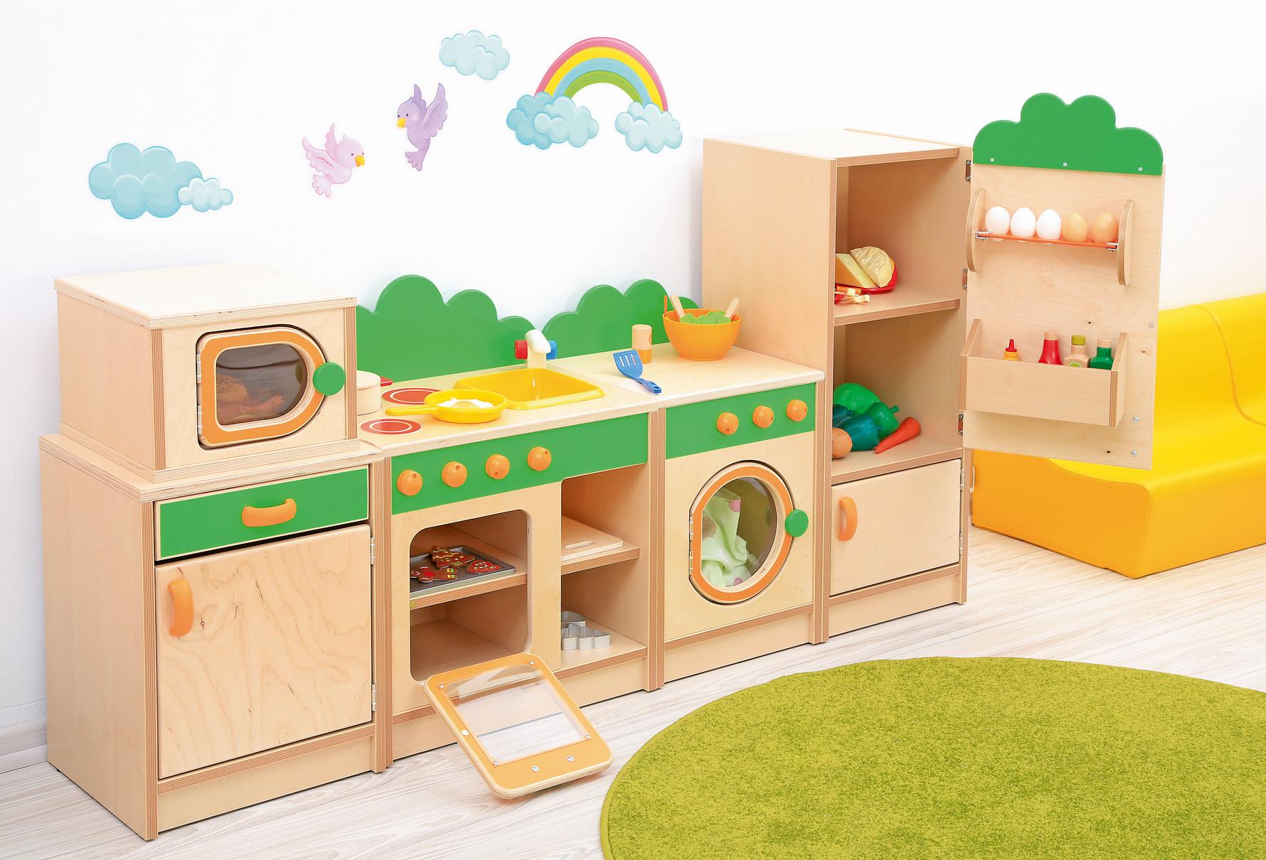 Spielküche Hannah, Herd mit Spüle im Kindergarten-Gruppenraum