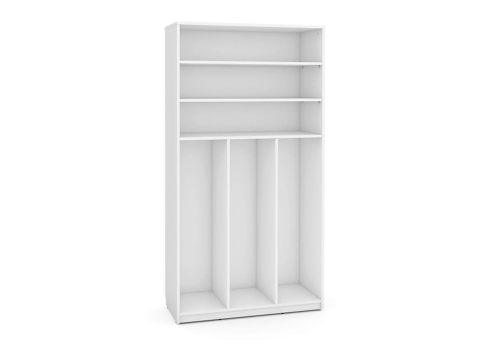 hohe Einheit zum Aufbewahren für Schiebe-Container, weiß - Feria-Serie