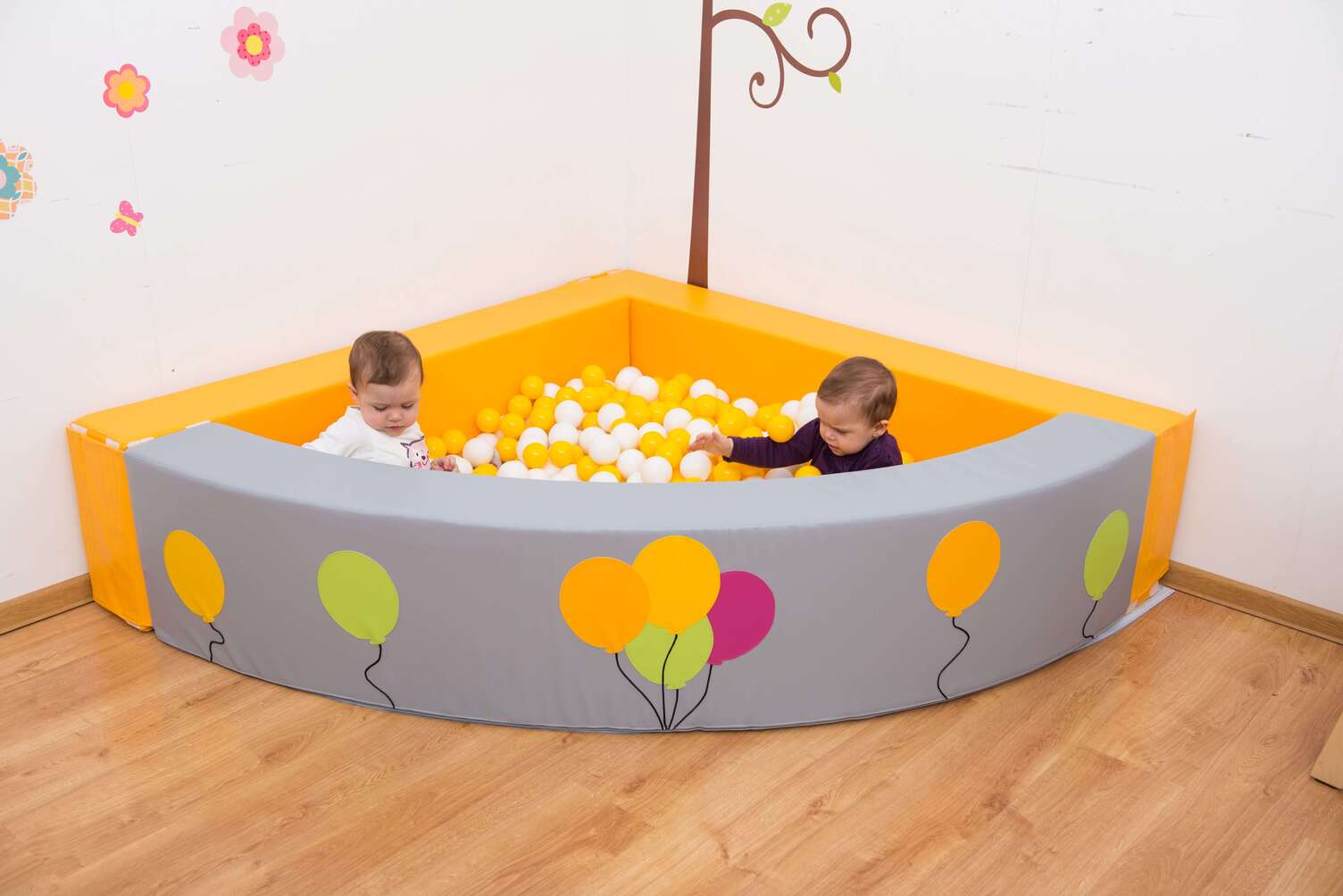 Ballenbad hoekzwembad - Balloon 160x160x40, Ballen optioneel