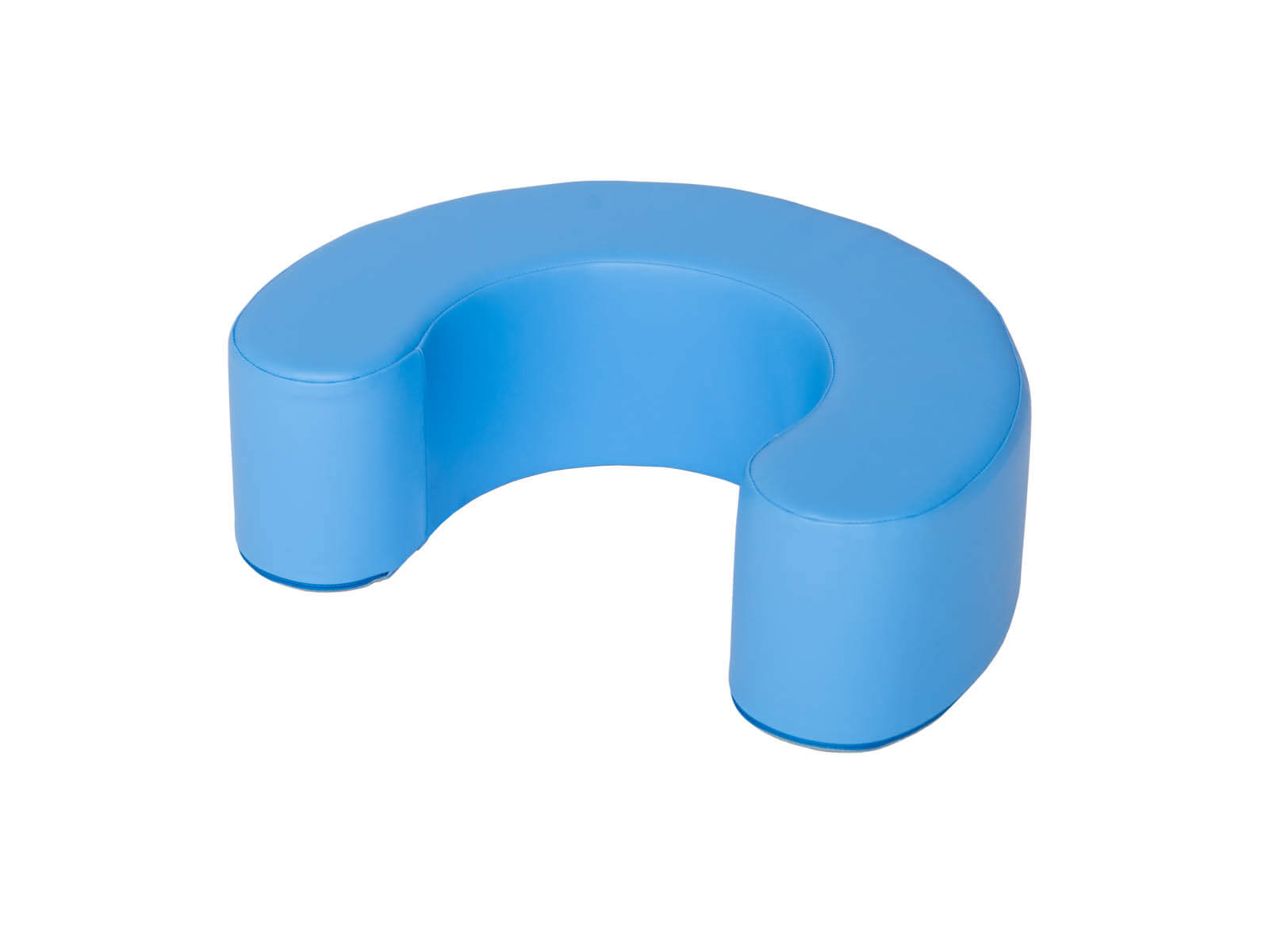 Element van schuimrubber - blauwe halve maan rugleuning, blauw